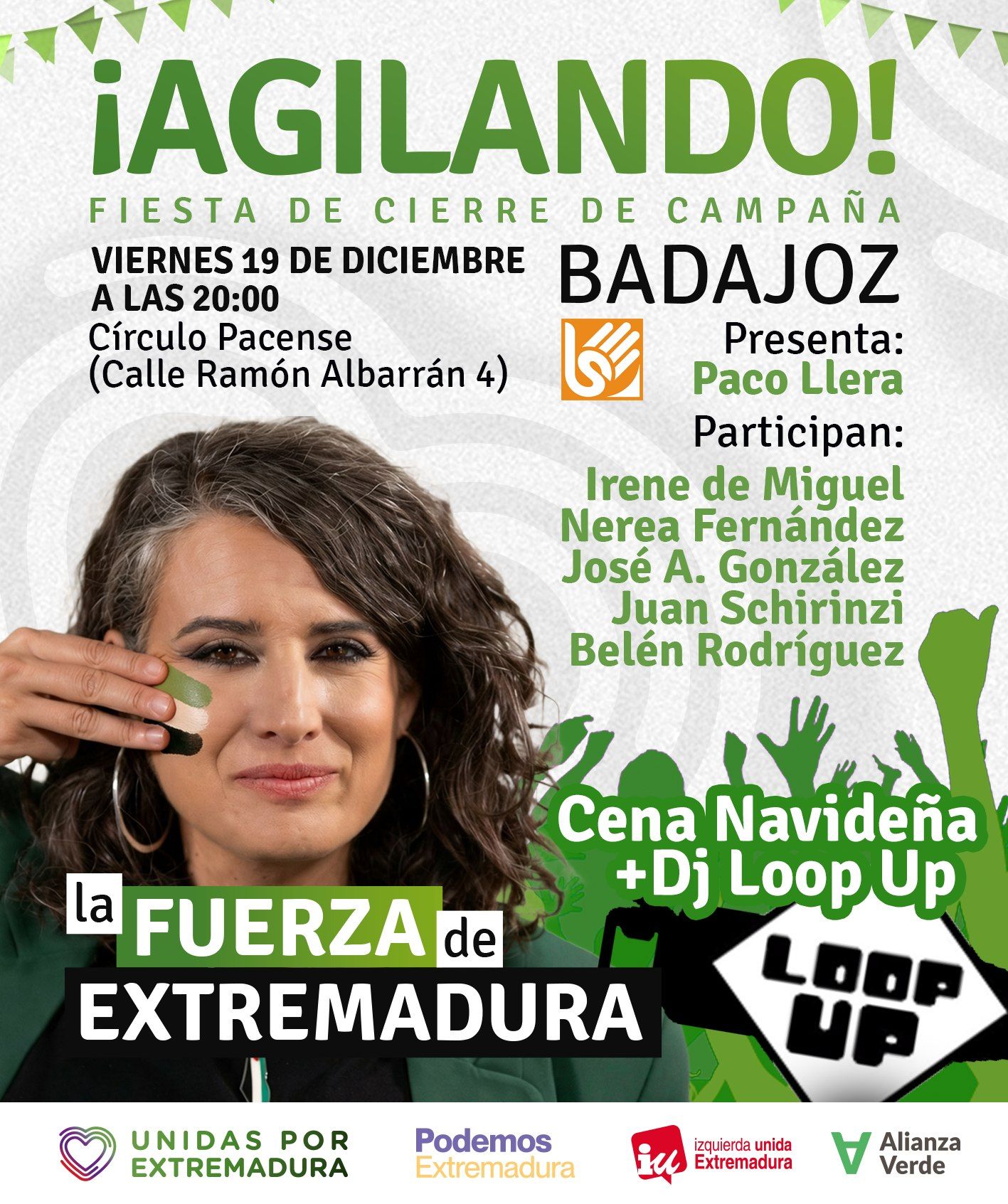 unidas por extremadura cierre de campaña signos